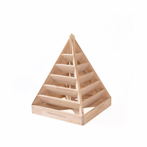 Pflanzpyramide aus Holz - ideal als Kräuterpyramide, Erdbeerpyramide oder Blumenpyramide