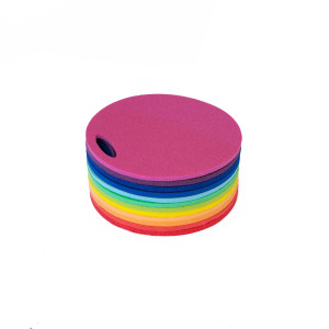12 Sitzmatten mit Tasche - Regenbogenfarben