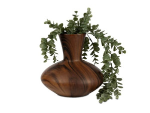 Keramikvase in Holzoptik von formano - 20 x 19 cm
