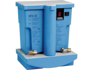 Eckerle SP32-01 Heizöl- Saugpumpenaggregat für Gebläsebrenner bis ca. 80 KW mit 1,6 l Ölvorratsbehälter, elektr. Störschaltung und Auffangwanne