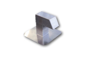 codex FDD Aluminium Flachdachdurchführung FDD für Kabel, Rohre, Leitungen zu Klimaanlagen / Wärmepumpen / Lüftung / PV / Solar