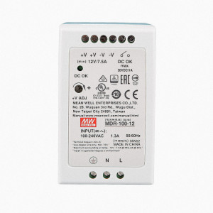 Hutschienen-Netzteil (DIN-Rail) MDR-100-12 SNT DIN-Schiene 12V/DC/0-7,