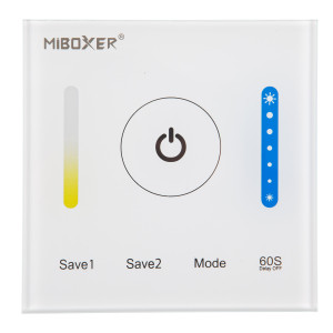 MiBoxer TOUCH Wand Controller P2 für CCT / TunableWhite 12-24V bis 5A