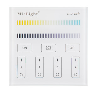 MiBoxer 2,4G 230V 4 Zone TOUCH Wand Controller T2 CCT / TunableWhite