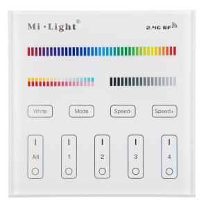 MiBoxer 2,4G 230V 4 Zone TOUCH Wand Controller T4 RGB+CCT