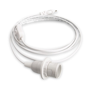 E14 Lampenfassung mit Schalter Netzkabel 3,5m 350WS weiß
