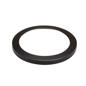 Runde Metallabdeckung schwarz für LED Panel Aura rund 12W