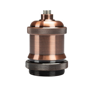 Lampenfassung E27 vintage Edison Lampensockel Rotbronze gebürstet EC4