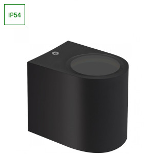 Wandleuchte schwarz | Aussenlampe PARETE GU10 X1 230V IP54 80 x 73 x 9