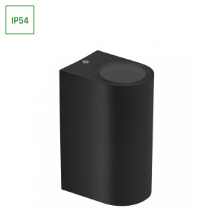Wandleuchte schwarz | Aussenlampe PARETE GU10 X2 230V IP54 150 x 73 x