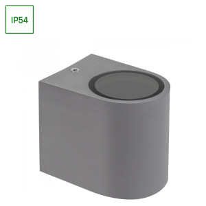 Wandleuchte grau | Aussenlampe PARETE GU10 X1 230V IP54 80 x 73 x 95 m