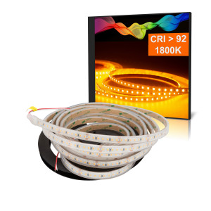 LED Strip 2835 Amber (1800K) CRI 92 84W 5 Meter 24V IP67