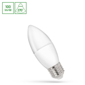 LED E27 1W 230V AC Kalteweiß CANDLE 100 Lumen 270°