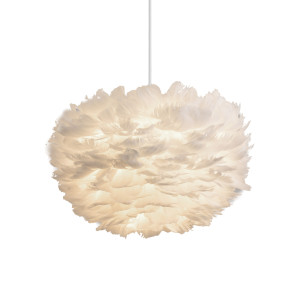 Feder Pendelleuchte Federkugel Ø40cm – Elegante Hängelampe aus ech