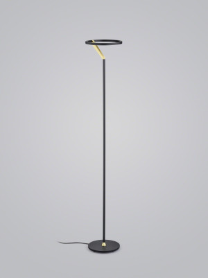 Helestra ELARA Stehleuchte mattschwarz - mattgold 7-5095.28