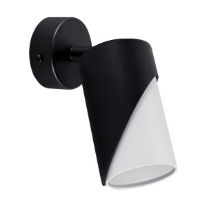 Deckenleuchte ZEBRA GU10 1-flammig in Schwarz/Weiß, Aluminium