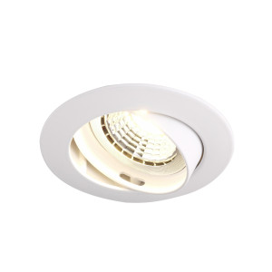 Einbaurahmen Mattes Weiß 808W Ø75 mm für GU10/MR16 – rund, schwen