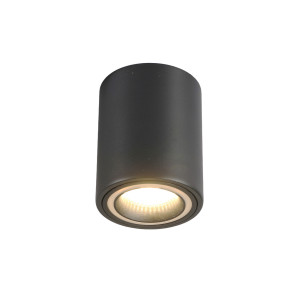 LED Aufbaustrahler Genius 6041 rund schwarz – GU10, 230V, Metall