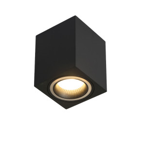LED Aufbaustrahler Genius 6042 quadratisch schwarz – GU10, 230V, Met