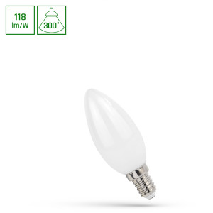 LED CANDLE C35 E14 230V 5,5W COG NW MILKY