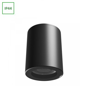 Aufbaustrahler GU10 IP44 230V 70X90MM Schwarz ROUND