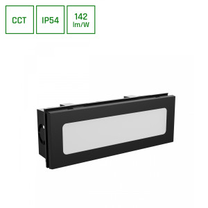 LED Wandeinbauleuchte außen 6W CCT 230V IP54 Schwarz