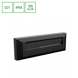 LED Außenwandleuchte Aufputz ASYMMETRIC 6W CCT 230V IP54 Schwarz