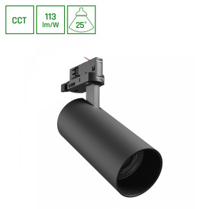 3-Phasen-Strahler ANDROMEDA PRIME 24W schwarz CCT 3000/4000/6000K 25°