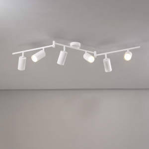 LED Deckenleuchte 6-flammig mattweiß – Schwenkbare Spots & Faltbare