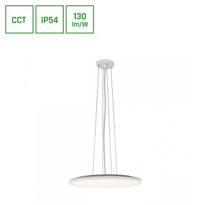 NYMPHEA FLAT DUO LED-Deckenleuchte CCT 36W 3600lm IP54, 400x26mm, 120Â