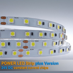LED Strip 5050 Kaltweiß (6000k) 60W 500CM 24V Stromregler IP20