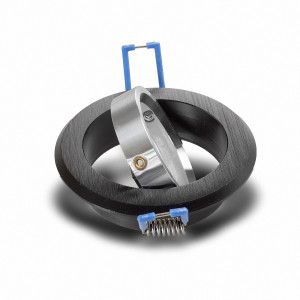 Deckeneinbaurahmen schwenkbar Schwarz 16302-5 Ø 68mm