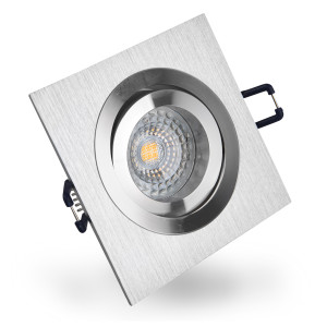 LED Einbaustrahler 230 6W dimmbar 6711 Ø80 IP20 Poliertes Silberalumi