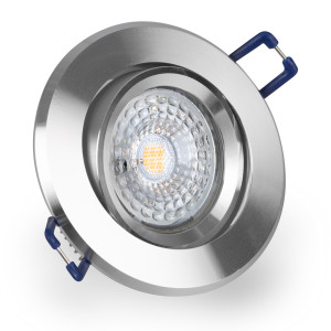 LED Einbaustrahler 230 6W dimmbar 16302-1 Ø68 IP20 Silbernes Aluminiu