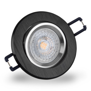 LED Einbaustrahler 230 6W dimmbar 16302-5 Ø68 IP20 Aluminium Silber +