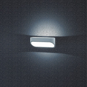 Helestra CAPE LED Wandleuchte silbergrau - mattweiß A18310.46