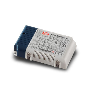 Mean Well LCM 25/40/60 Plastic Case Singl SNT 60W 0,5A-1,4A CC DALI