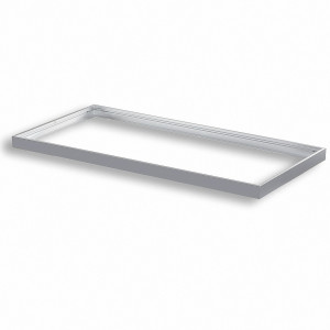 Aufputzrahmen 120x60cm – Silber-Grau Aufbau-Rahmen aus reinem Alumin