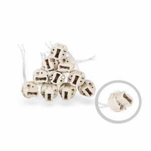10 Stück Fassung G9 SOCKEL G9 - VDE Hochvolt Keramik 190-230V Halogen
