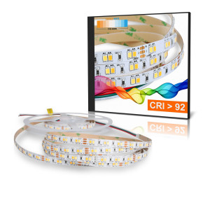 LED Strip 2835 TUNABLE WHITE (2700-6000K) CRI 92 72W 5 Meter 24V IP20