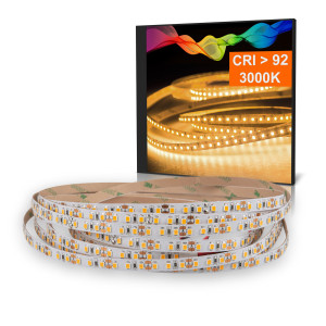 LED Strip 2835 Warmweiß (3000K) CRI 92 72W 5 Meter 12V IP20
