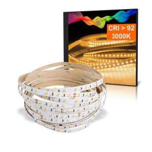 LED Strip 2835 Warmweiß (3000K) CRI 92 36W 5 Meter 24V IP20