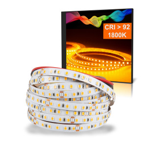 LED Strip 2835 Amber (1800K) CRI 92 72W 5 Meter 24V IP20
