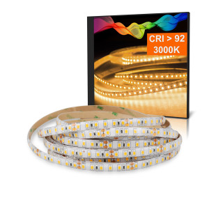 LED Strip 2835 Warmweiß (3000K) CRI 92 72W 5 Meter 24V IP44