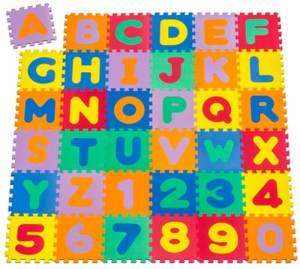 Puzzlematte (Spielmatte) 86-teilig - A-Z, 0-9