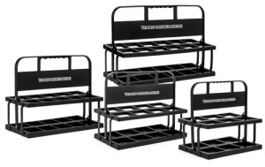 Porte-bouteilles en PVC (sans bouteilles, 4 tailles) - couleur : noir