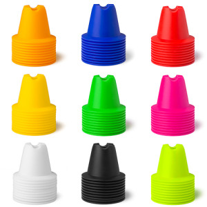 Mini kegels 10 cm (9 kleuren) – set van 10 stuks