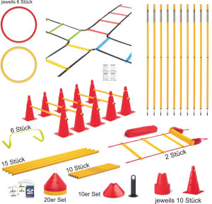Set (grande) di strumenti ausiliari per l’allenamento – Allenamento per migliorare la coordinazione