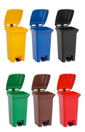 Bidone dell’immondizia di 80 litri (contenitore per le immondizie) – disponibile in 6 colori