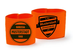 Braçadeira de capitão (júnior/sénior) cor de laranja - com impressão personalizada